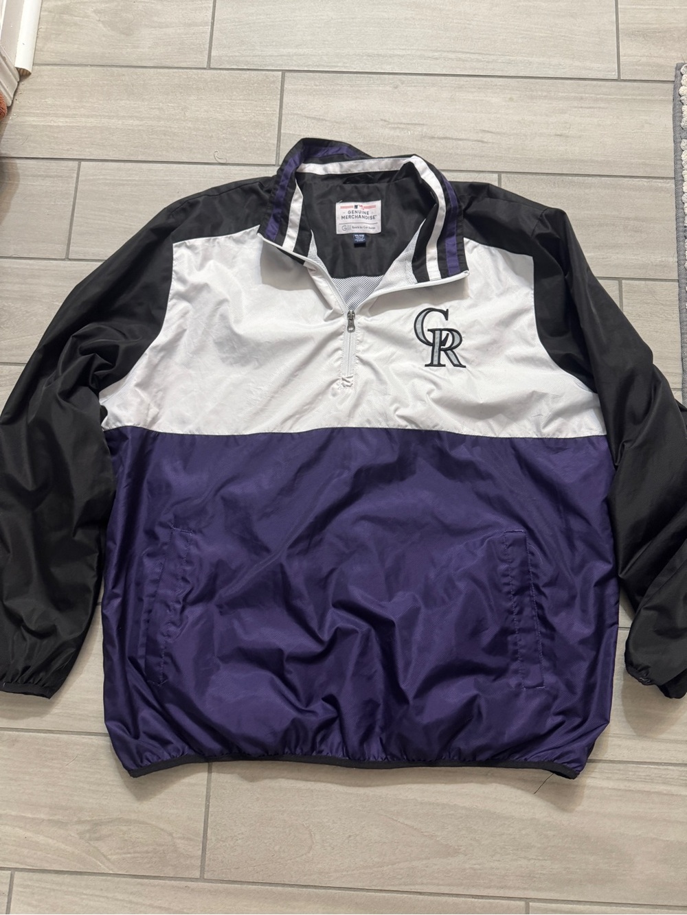 Genuine Merchandise Colorado Rockies Pullover Jacket - Black/White/Purple